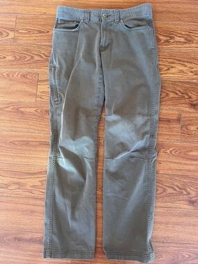 Columbia Men's Green Utility Work Pants - Durable Straight Fit